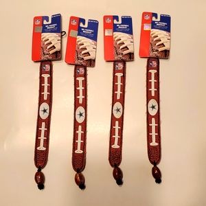 NFL Dallas Cowboys Football Bracelets - QTY 4 (NWT)
